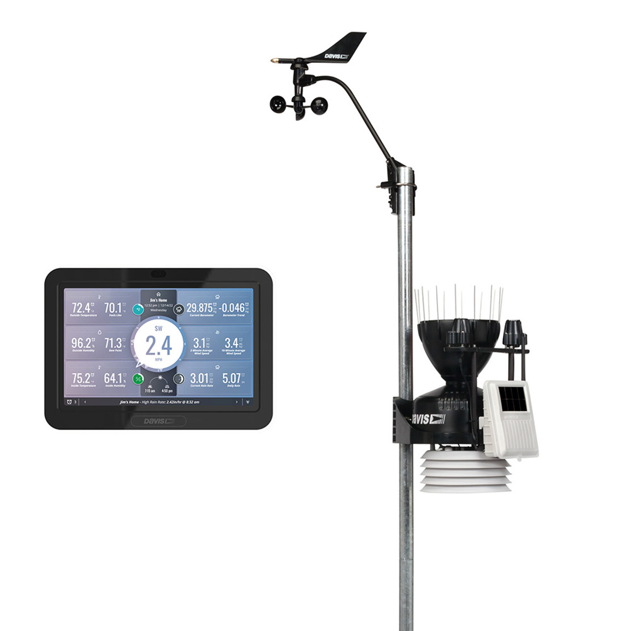 Davis Wireless Vantage Pro2 Weather Station with Standard Radiation Shield and WeatherLink Console, 6252